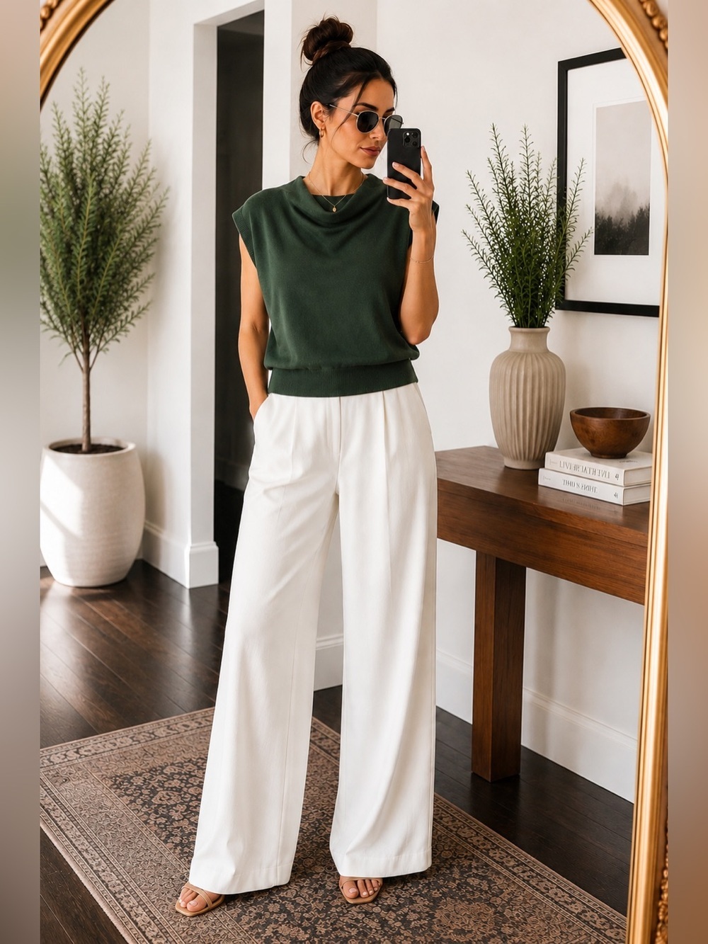 Elegant Green cowl Sweater